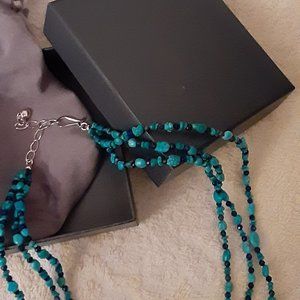 Jay King Turquoise & Lapis Bead Necklace